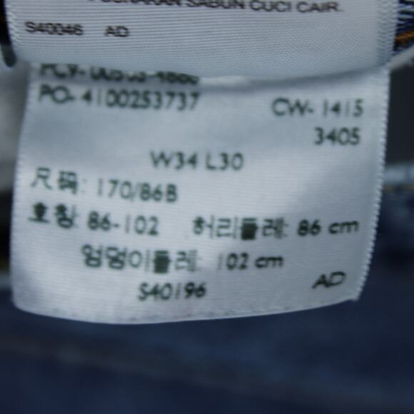 Levis 505 Jeans Mens 34x30 Blue Straight Fit Denim Cotton Actual 32x29 - Picture 3 of 12